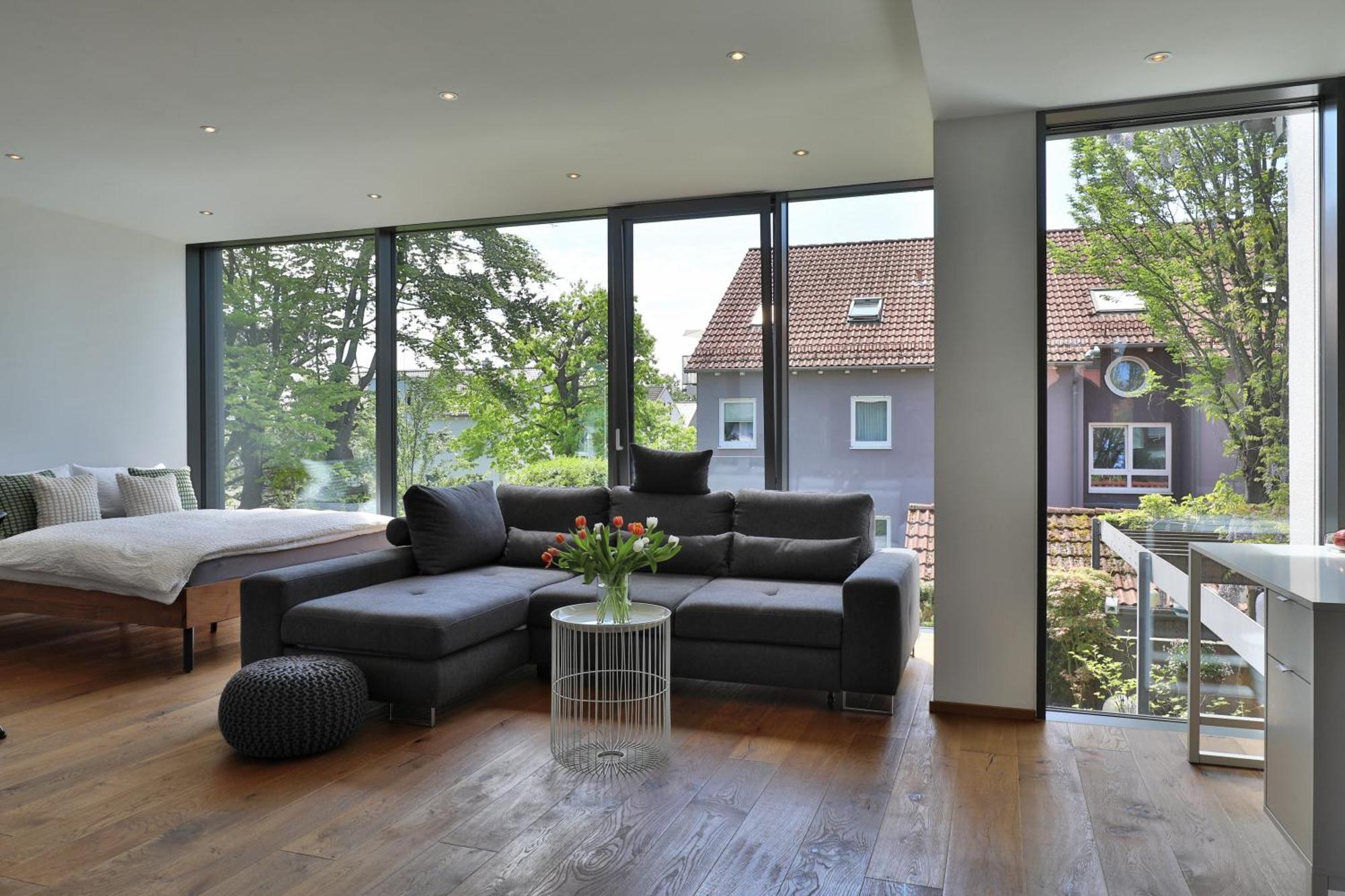 Moderne Studio-Wohnung Gersthofen Buitenkant foto