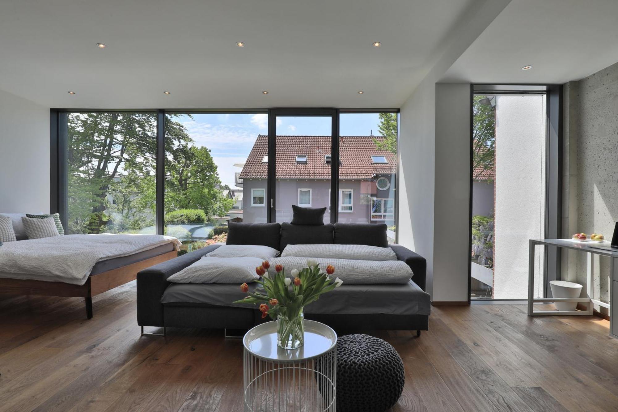 Moderne Studio-Wohnung Gersthofen Buitenkant foto