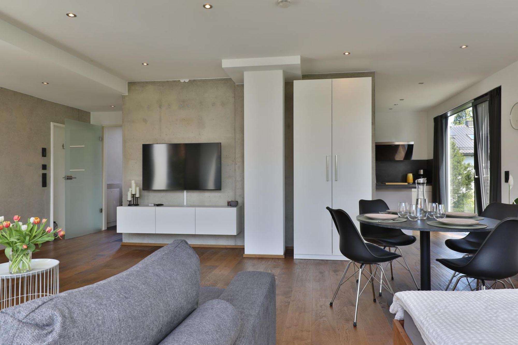 Moderne Studio-Wohnung Gersthofen Buitenkant foto