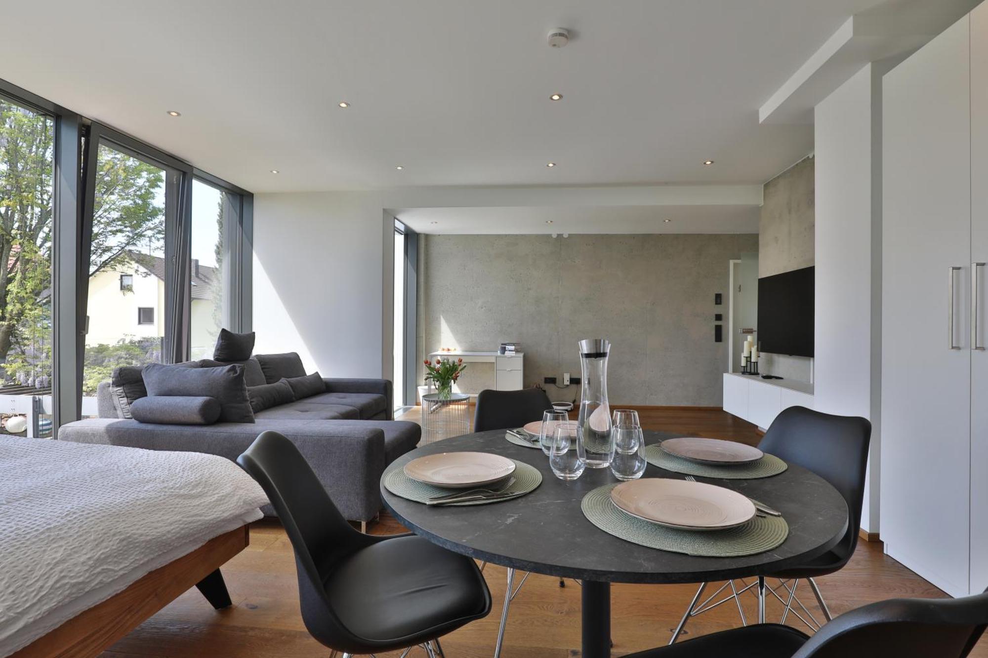 Moderne Studio-Wohnung Gersthofen Buitenkant foto